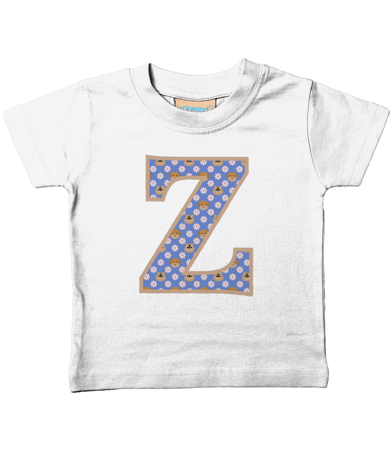 Purple Dogs And Cats T-Shirt Letter Z