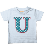 Blue Stars Letter U T Shirt