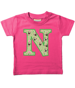 Green Pug T-Shirt Letter N