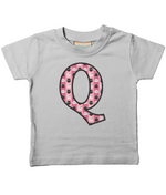 Pink Cats T-Shirt Letter Q