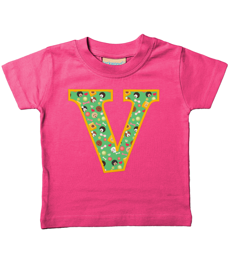 Doodle Dogs T-Shirt Letter V