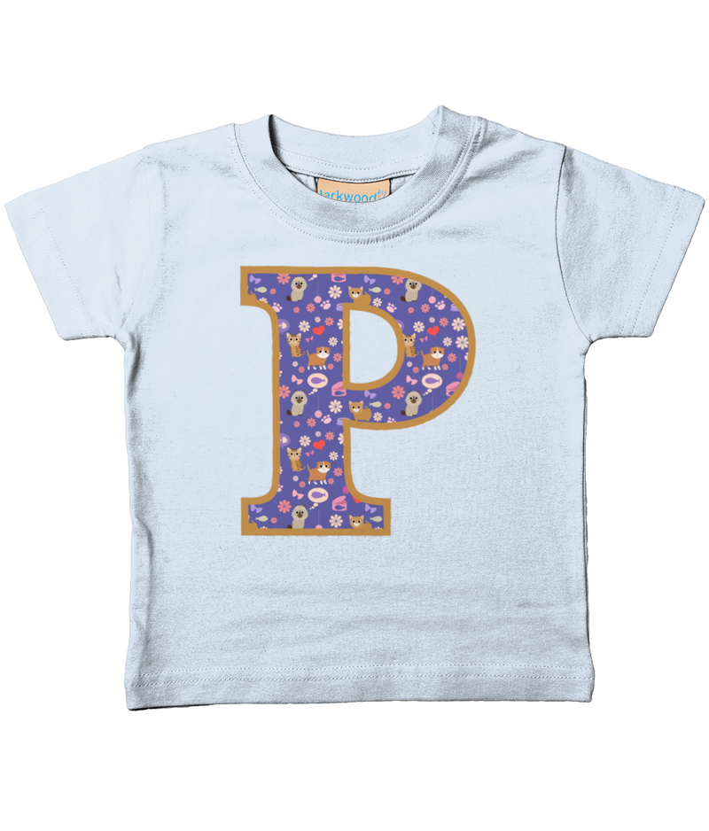 Purple Cats T-Shirt Letter P