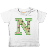 Green Pug T-Shirt Letter N