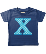 Blue Paws T-Shirt Letter X