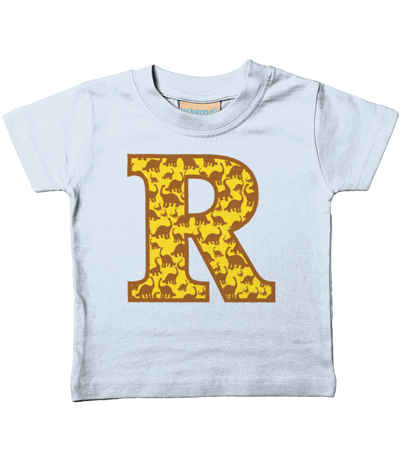 Yellow Dinosaur T-Shirt Letter R