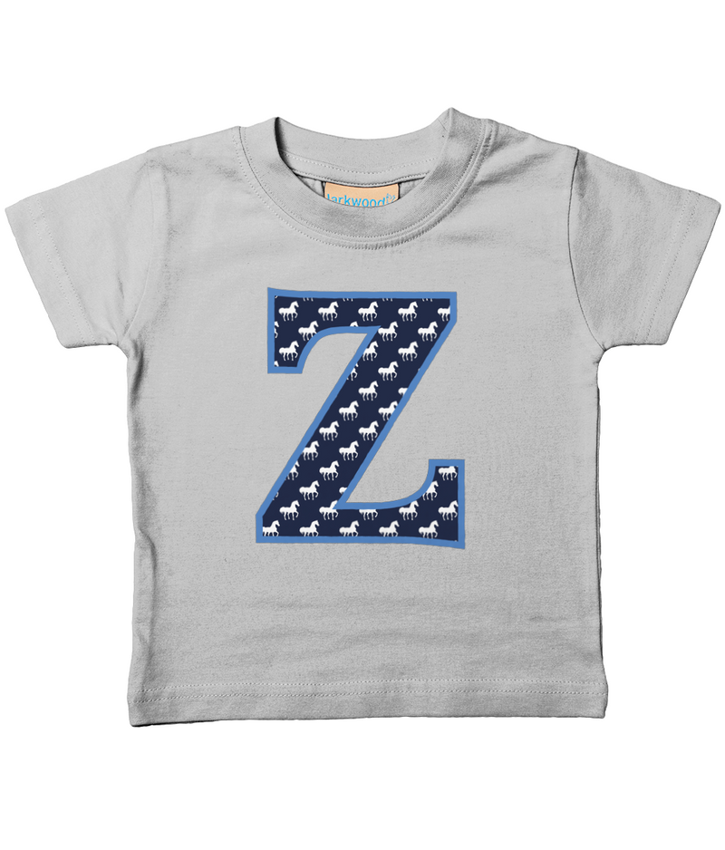 Blue Horse T-Shirt Letter Z