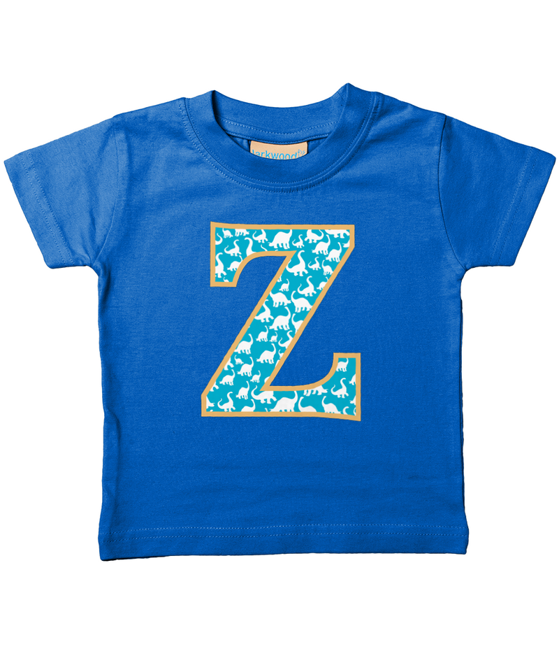 Blue Dinosaur T-Shirt Letter Z