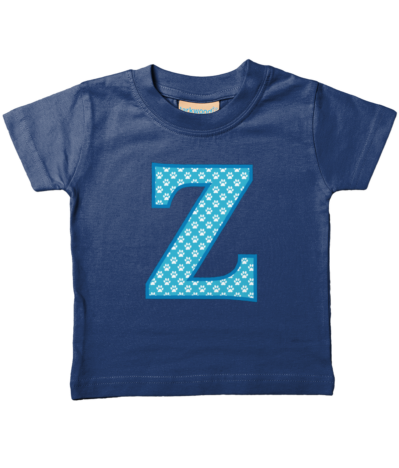 Blue Paws T-Shirt Letter Z