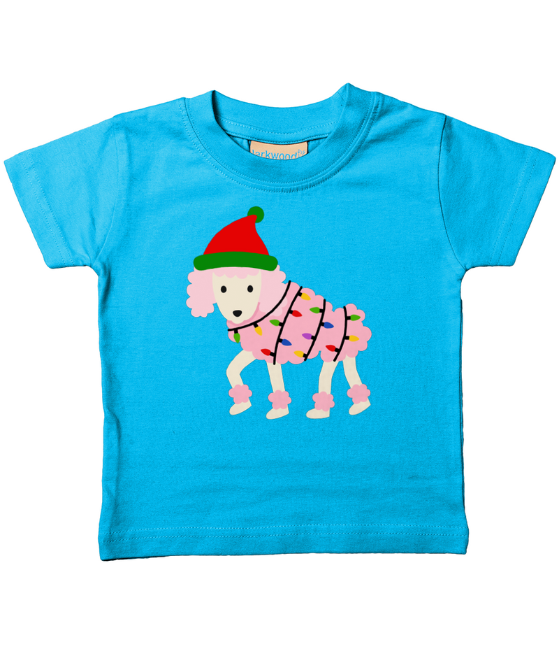 Christmas Poodle t Shirt