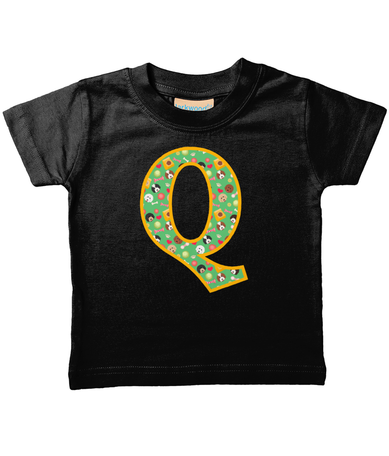 Doodle Dogs T-Shirt Letter Q