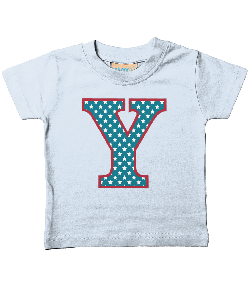 Blue Stars Letter Y T Shirt