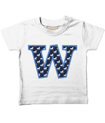 Blue Horse T-Shirt Letter W