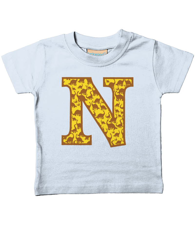 Yellow Dinosaur T-Shirt Letter N