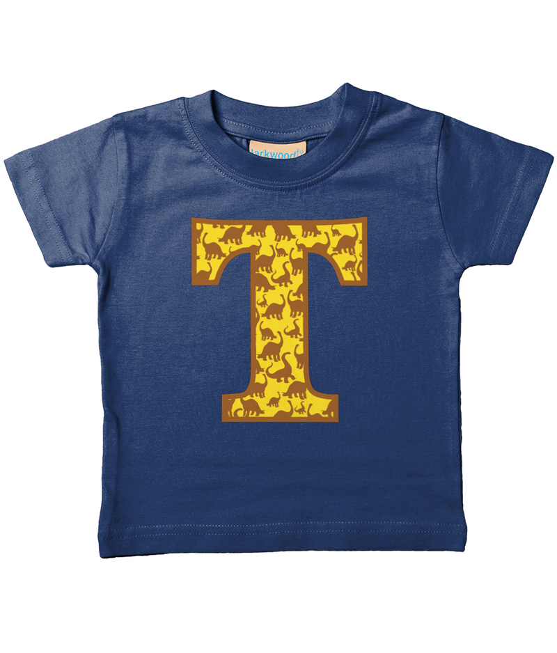 Yellow Dinosaur T-Shirt Letter T