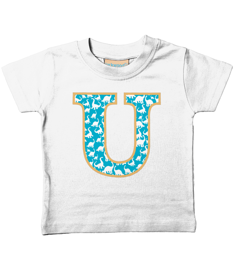 Blue Dinosaur T-Shirt Letter U