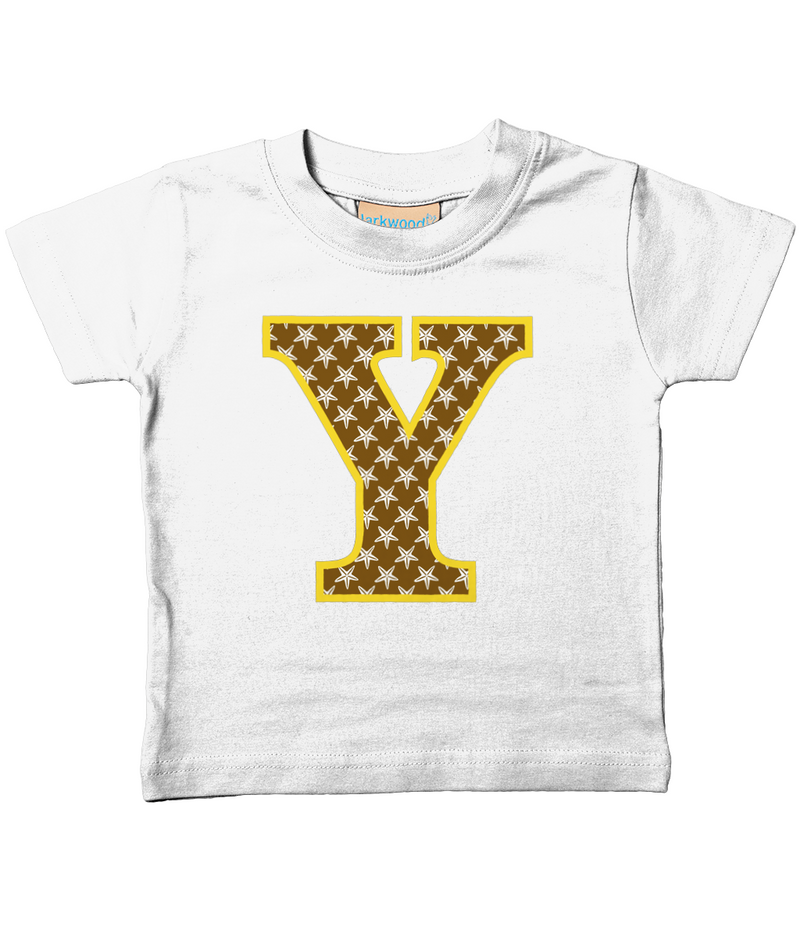 Brown Starfish Letter Y T Shirt