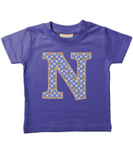 Purple Dogs And Cats Letter N T Shirt