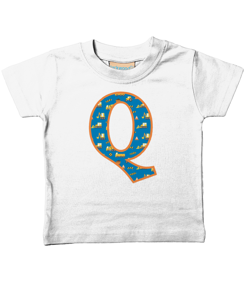 Blue Digger Letter Q T Shirt