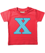 Blue Paws T-Shirt Letter X