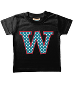 Blue Stars Letter W T Shirt