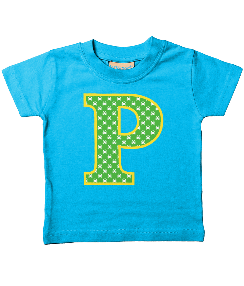 Green Crabs T-Shirt Letter P