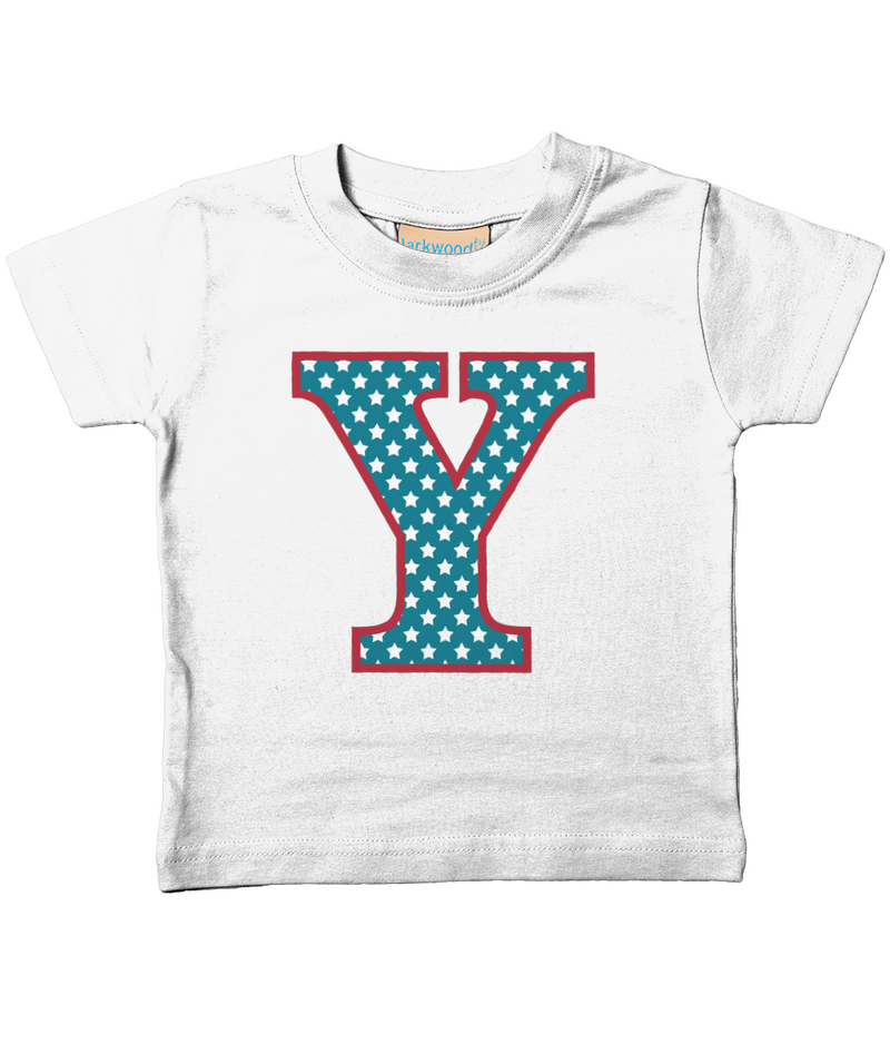 Blue Stars Letter Y T Shirt