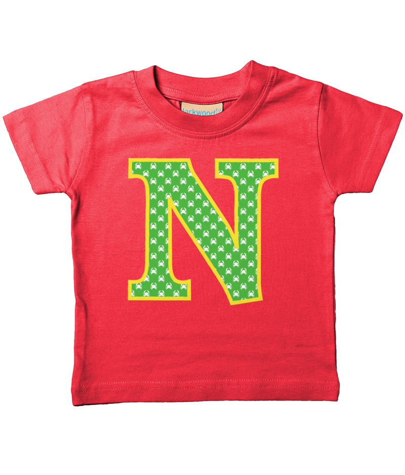 Green Crabs T-Shirt Letter N