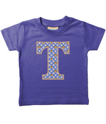 Purple Dogs And Cats Letter T T Shirt