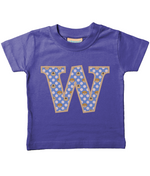 Purple Dogs And Cats Letter W T Shirt