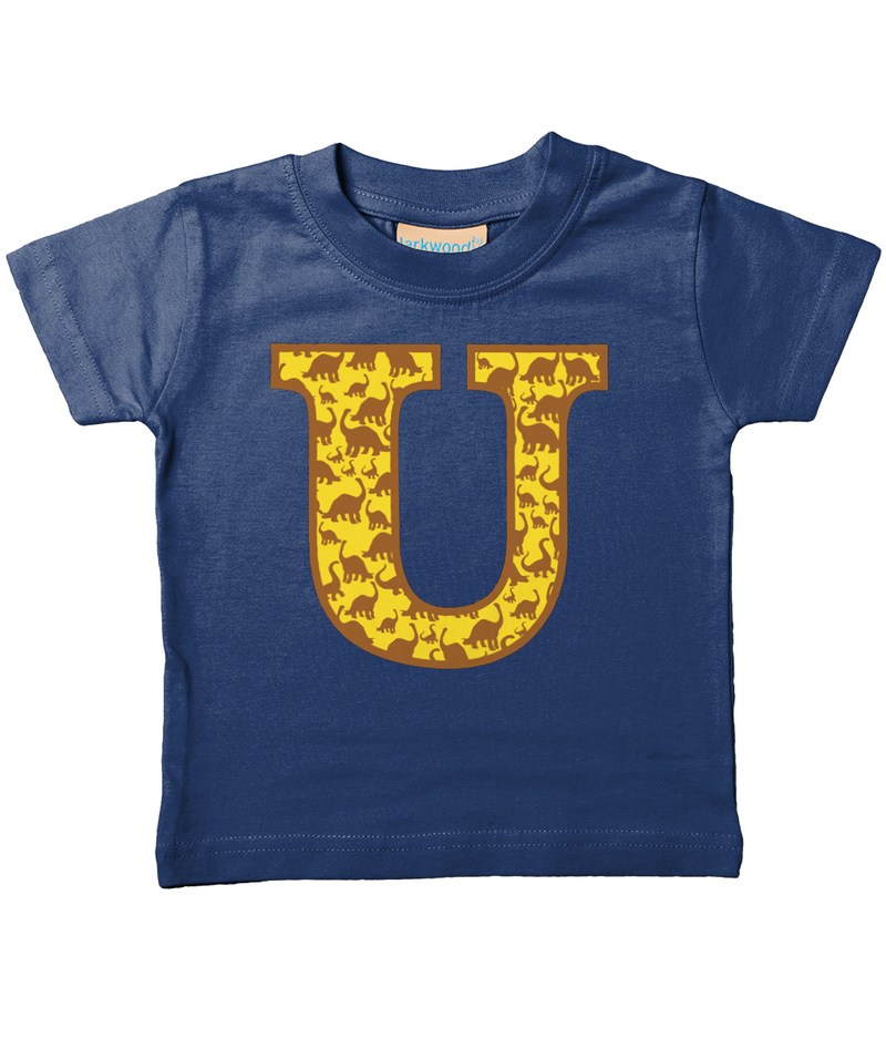 Yellow Dinosaur T-Shirt Letter U