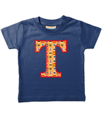 Orange Pet Superheroes T-Shirt Letter T