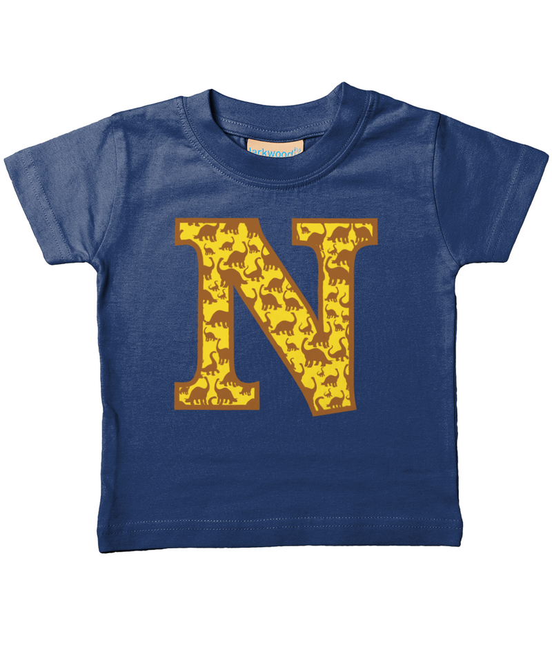 Yellow Dinosaur T-Shirt Letter N