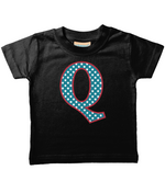 Blue Stars Letter Q T Shirt