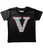 Blue Doggy Celebration T-Shirt Letter V