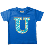 Blue Dinosaur T-Shirt Letter U