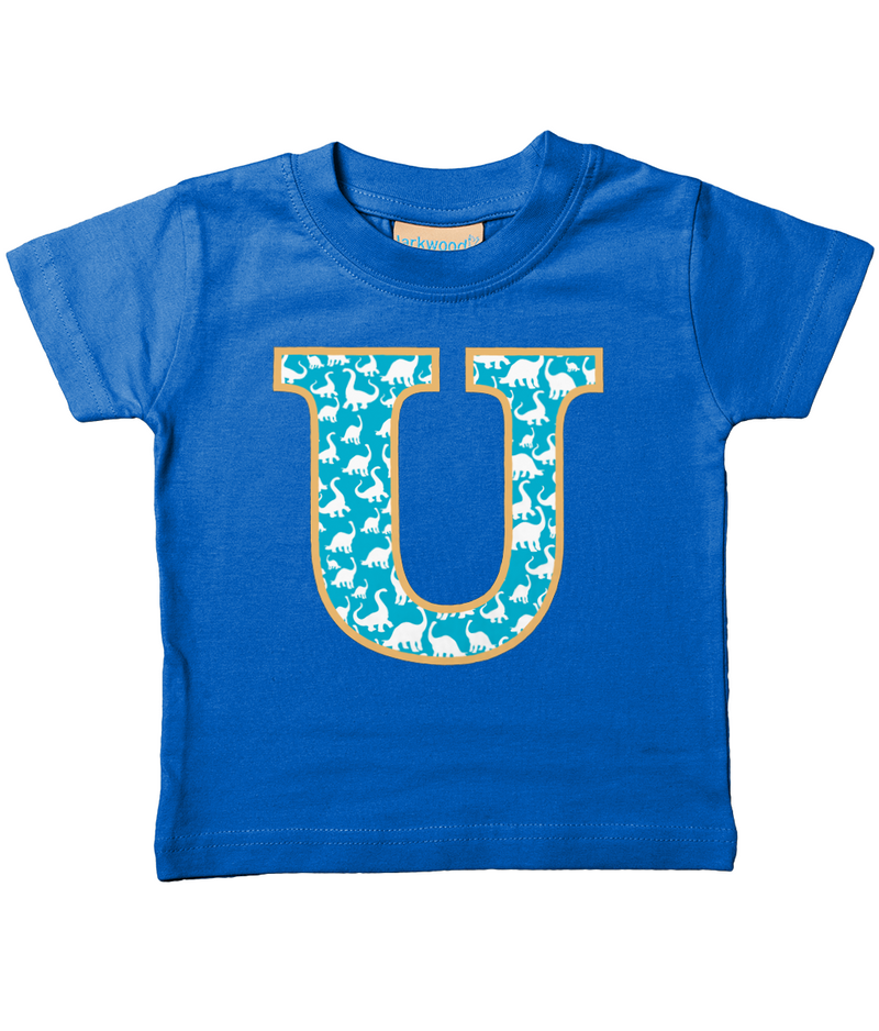 Blue Dinosaur T-Shirt Letter U