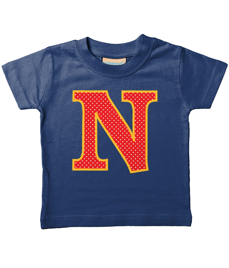 Red Polka Dot T-Shirt Letter N