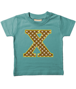 Brown Starfish Letter X T Shirt