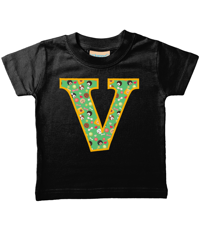 Doodle Dogs T-Shirt Letter V