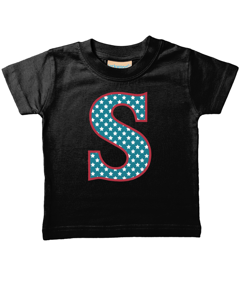 Blue Stars Letter S T Shirt