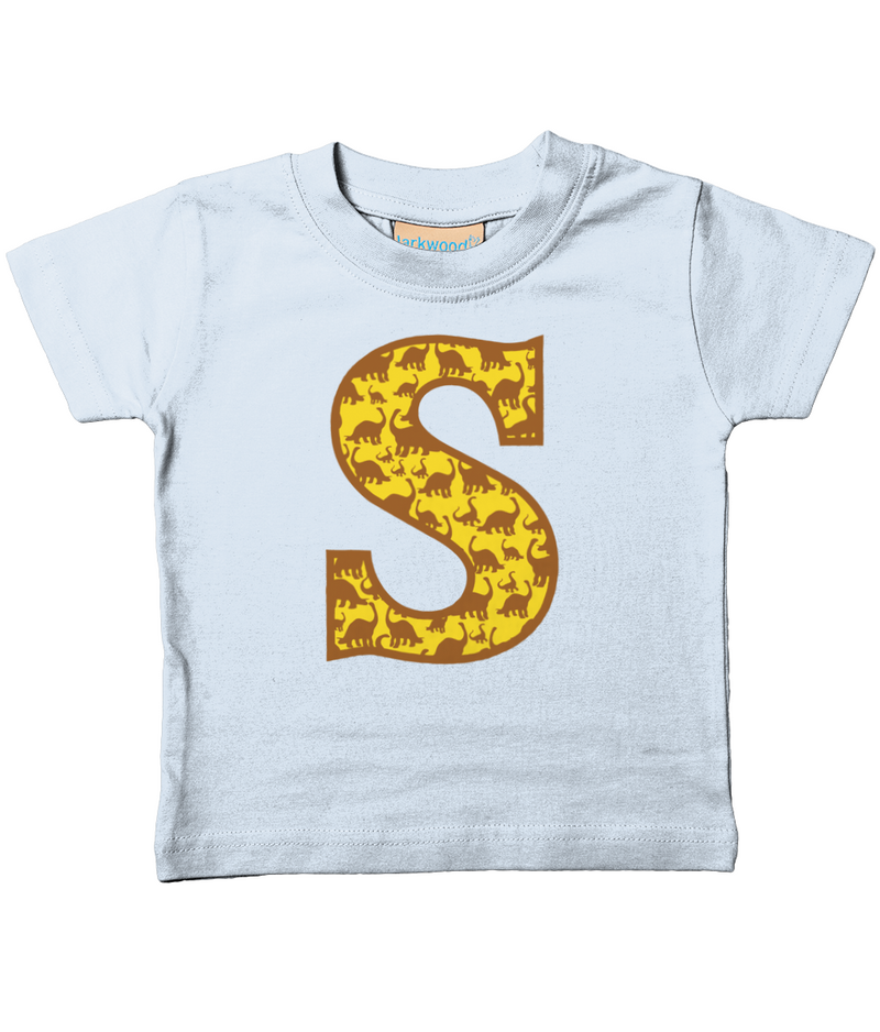 Yellow Dinosaur T-Shirt Letter S