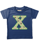 Green Pug T-Shirt Letter X