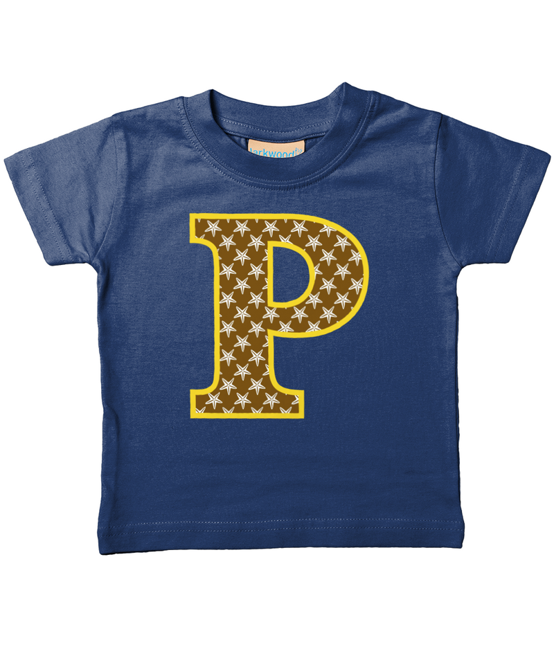 Brown Starfish Letter P T Shirt