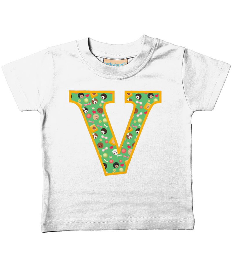 Doodle Dogs T-Shirt Letter V