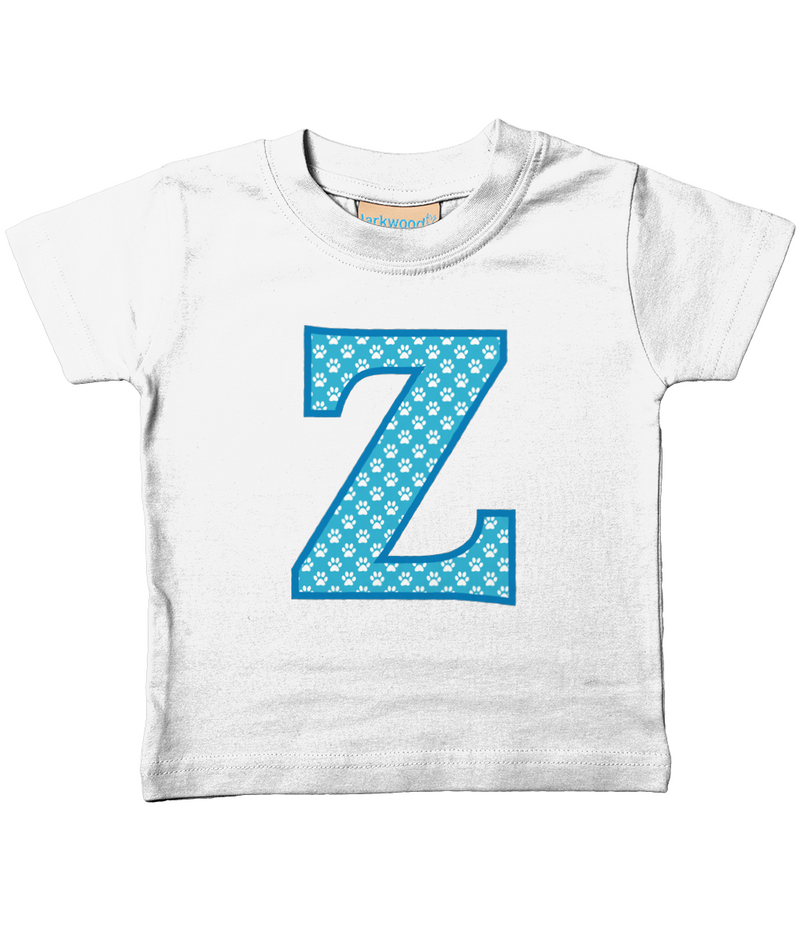 Blue Paws T-Shirt Letter Z