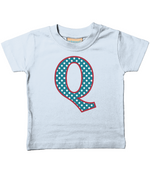 Blue Stars Letter Q T Shirt