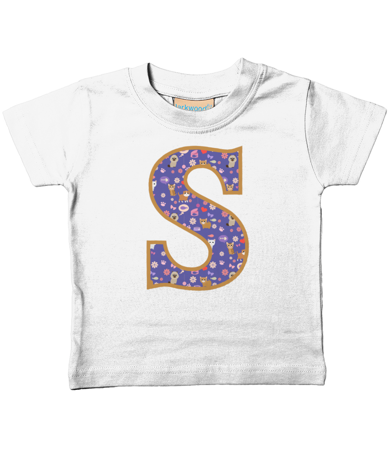 Purple Cats T-Shirt Letter S