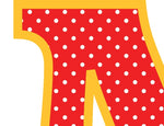 Red Polka Dot T-Shirt Letter N