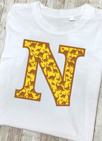 Yellow Dinosaur T-Shirt Letter N