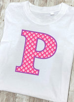 Pink Paws T-Shirt Letter P